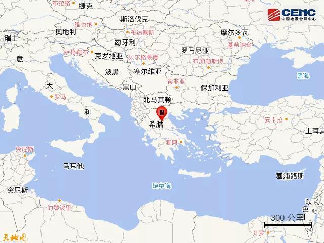 希腊发生6.2级地震