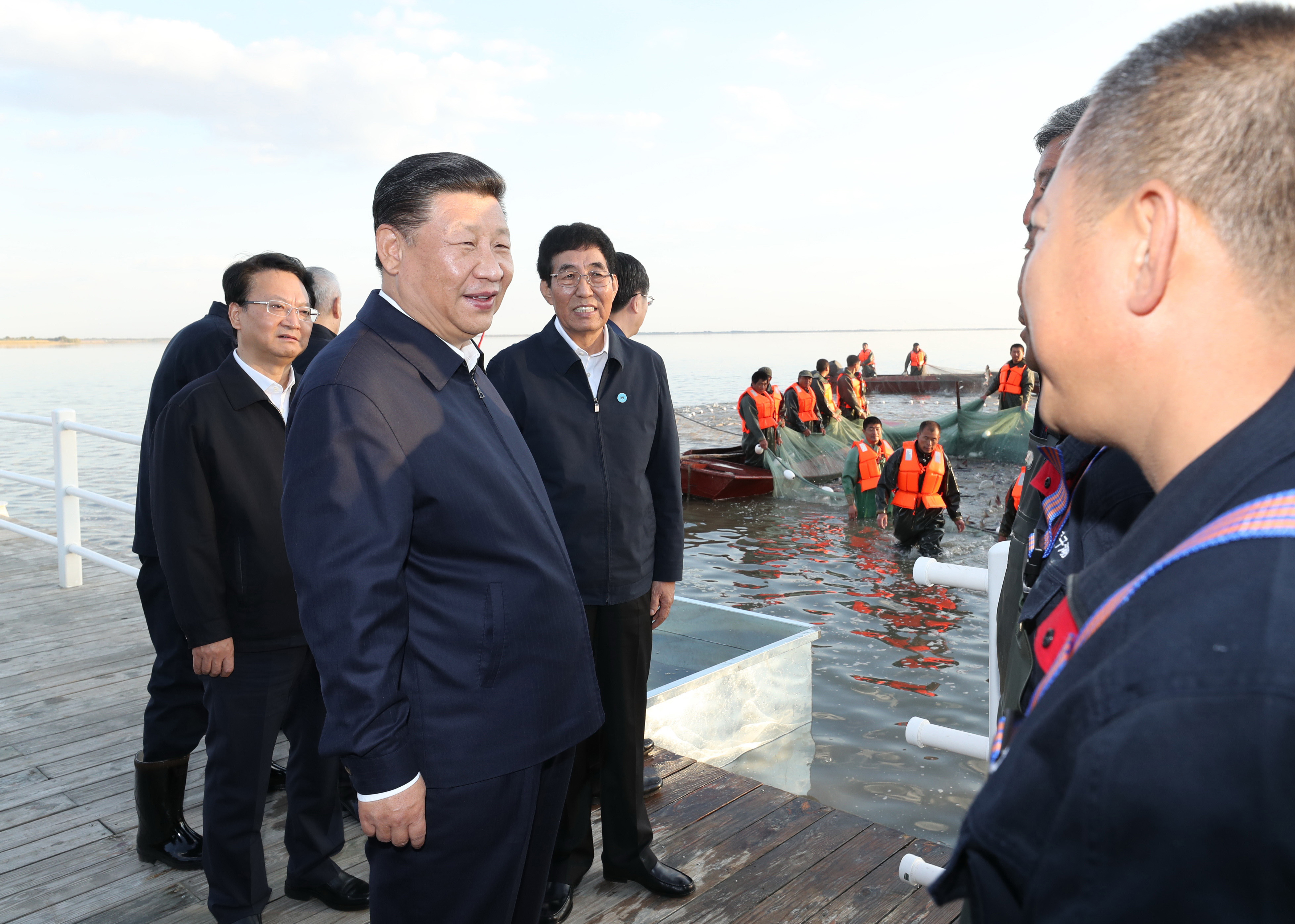 习近平来到查干湖 习近平来到查干湖
