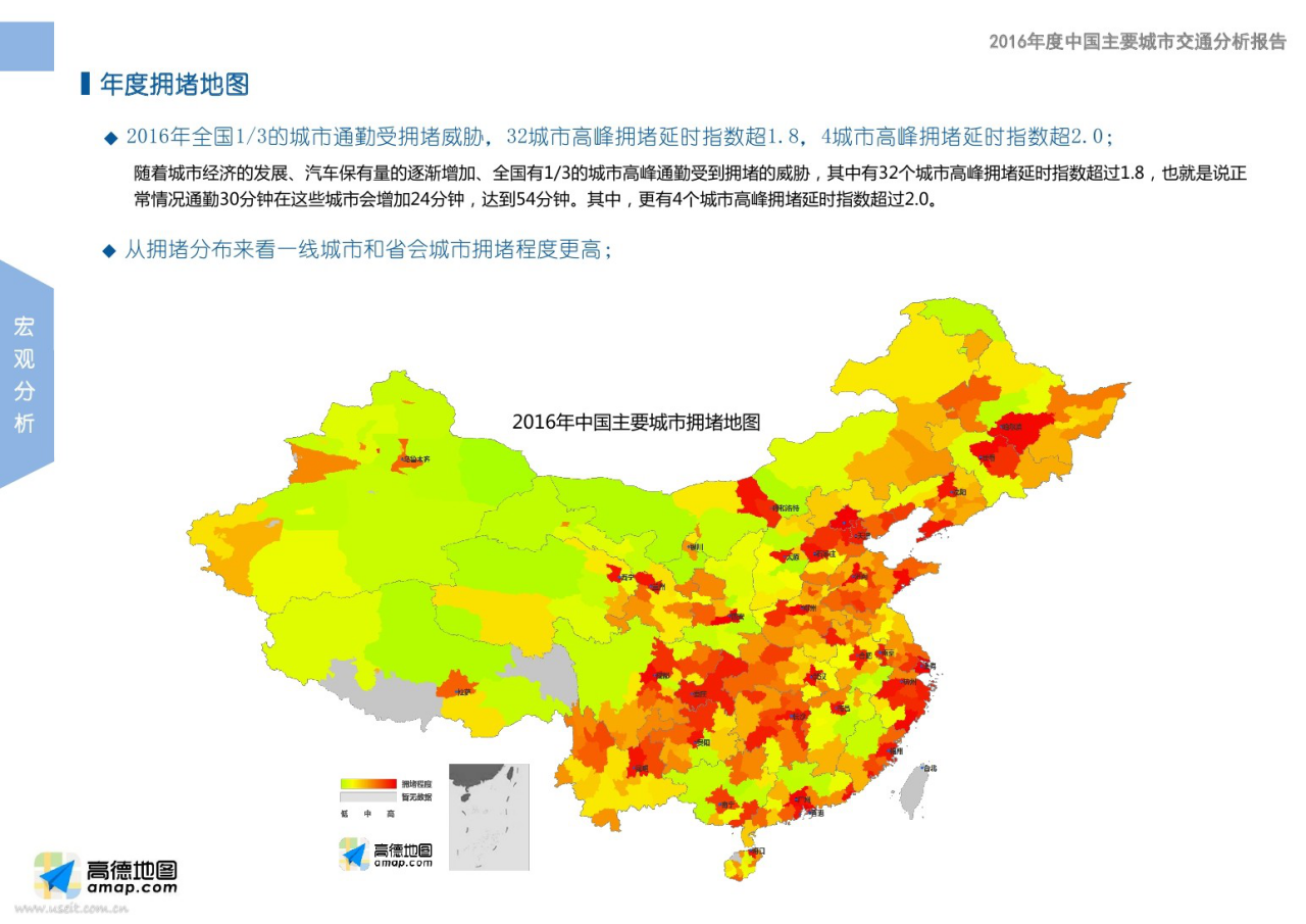 2016年度中国主要城市交通分析报告出炉