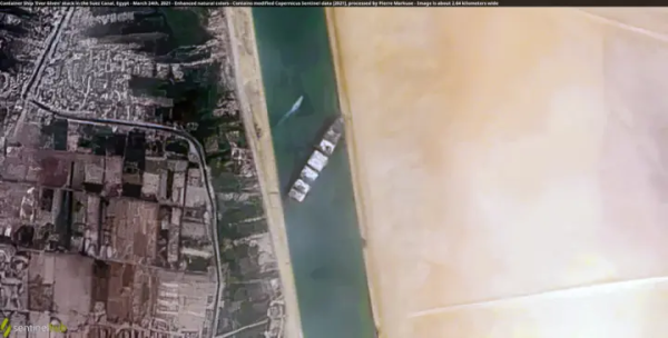全球卫星苏伊士运河货轮照片“大秀”，吉林一号闪亮登场