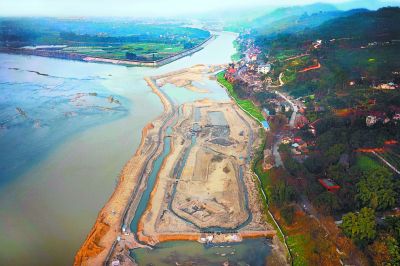四川彭山江口明末战场遗址发掘区场景。