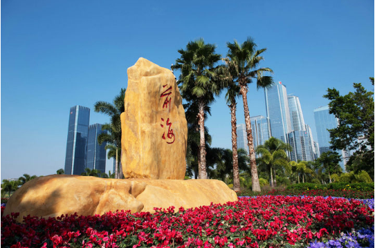 这是2020年10月12日拍摄的深圳前海石. 新华社记者 毛思倩 摄