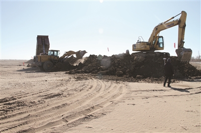 新发乡六合村临时安置点施工现场 新发乡六合村临时安置点施工现场