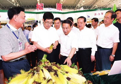 巴音朝鲁陈锡文蒋超良黄燕明等参观展馆展区