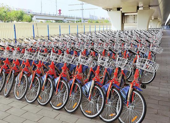 长春市公共自行车慢行系统。本报记者 丁研 通讯员 苑激刚 摄