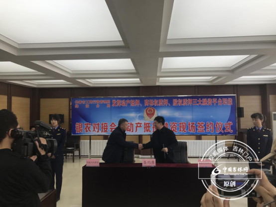 农民专业合作社代表与银行负责人现场签约 农民专业合作社代表与银行负责人现场签约